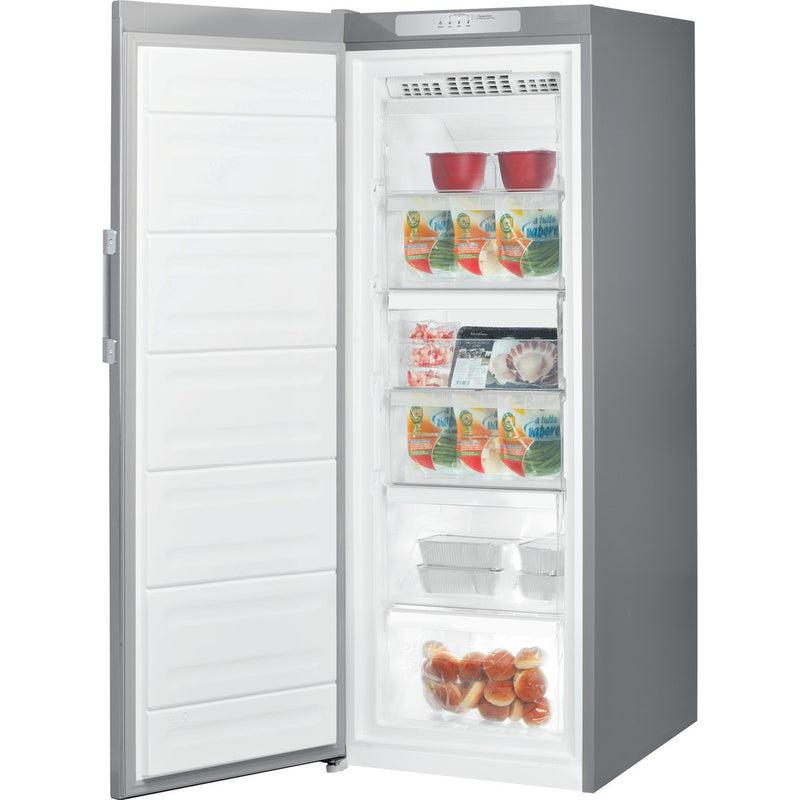 Freestanding upright freezer: silver colour - UI6 F2T S UK - Bonus Superstore