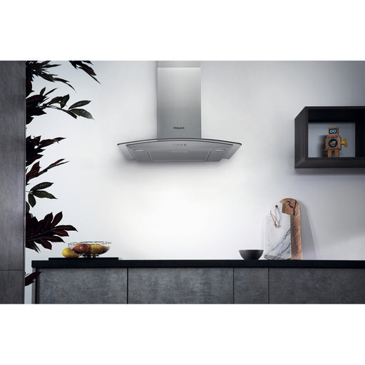 Hotpoint PHGC6.4 FLMX 60cm Chimney Cooker Hood - Stainless Steel - Bonus Superstore