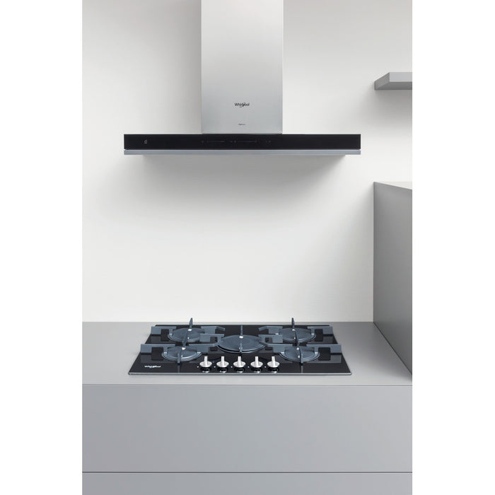 Whirlpool POW75D2/NB Gas On Glass 75CM Hob - Black - Bonus Superstore