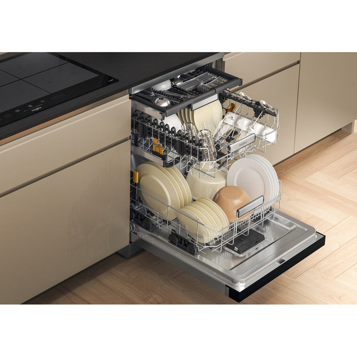 Whirlpool W7 HS51 X UK Freestanding 15 Place Setting capacity dishwasher