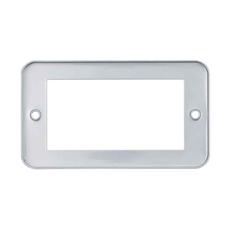 Saxby MCMFP4 Metal Clad 4G Modular Faceplate (4 Modules)