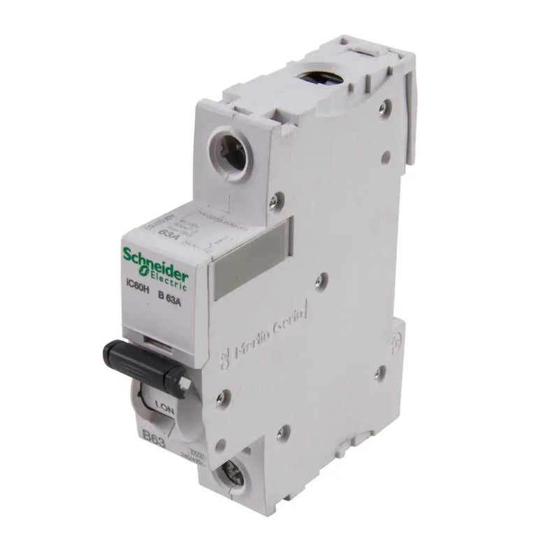 Schneider A9F53163 Acti9 63A Single Pole 10kA B Curve MCB