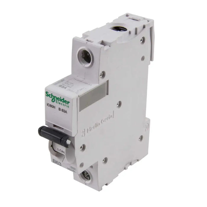 Schneider A9F53163 Acti9 63A Single Pole 10kA B Curve MCB