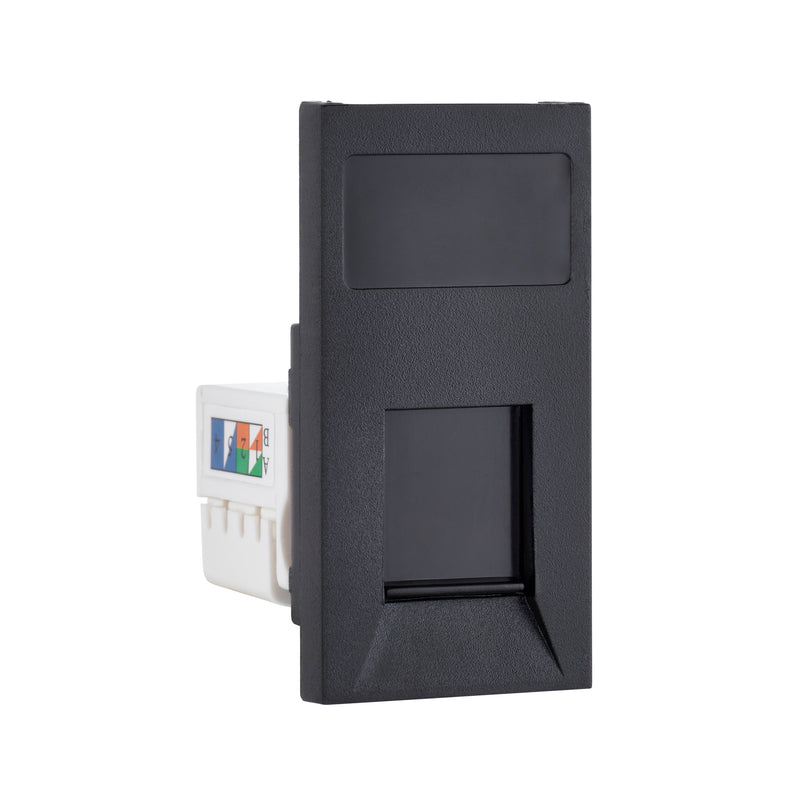 Saxby MORJ45C6BL Euro Module RJ45 CAT6e Module - Matt Black