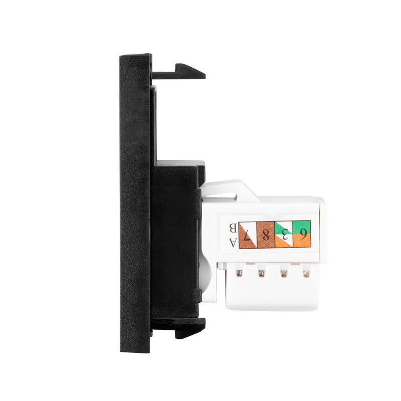 Saxby MORJ45C6BL Euro Module RJ45 CAT6e Module - Matt Black