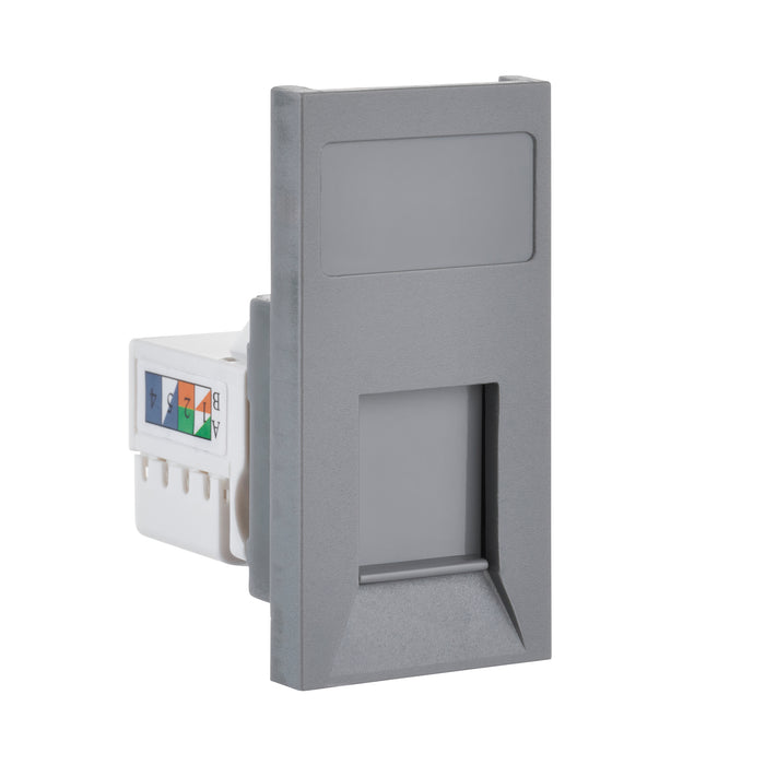 Saxby MORJ45C6GR Euro Module RJ45 CAT6e Module - Grey