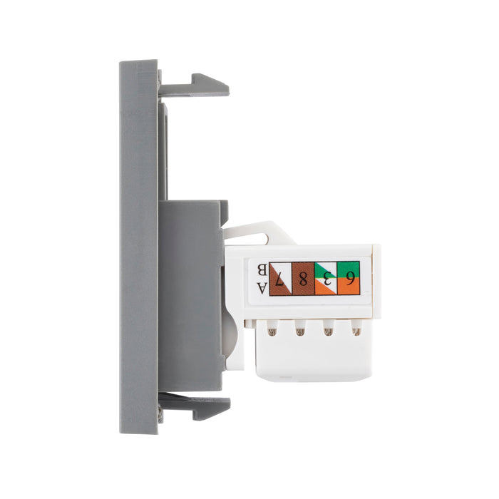 Saxby MORJ45C6GR Euro Module RJ45 CAT6e Module - Grey