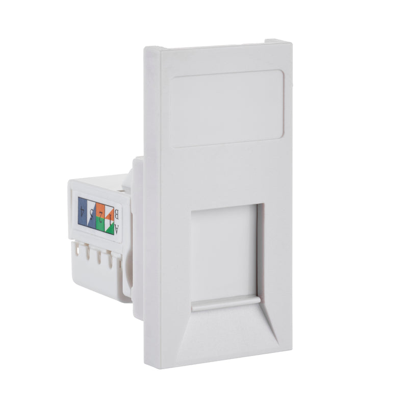 Saxby MORJ45C6WH Euro Module RJ45 CAT6e Module - White