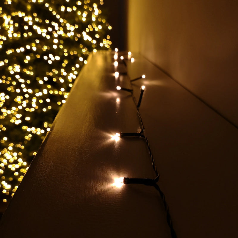 Premier 1000 LED TIME LIGHTS Battery Operated 100M Vintage Gold - Bonus Superstore