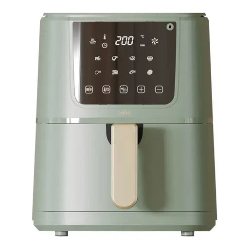 SINGLE BASKET AIRFRYER WITH THERMOMETER GREEN