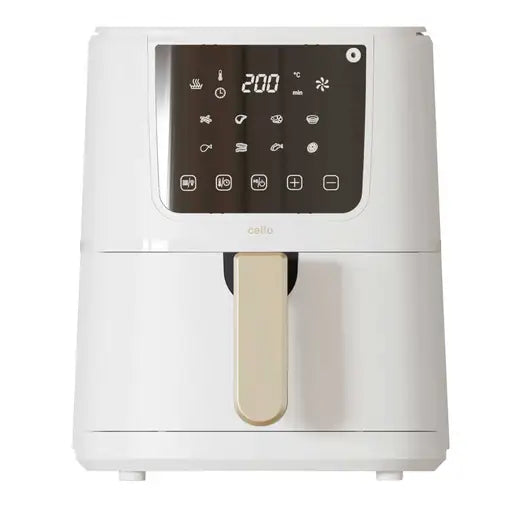 SINGLE BASKET AIRFRYER WITH THERMOMETER WHITE
