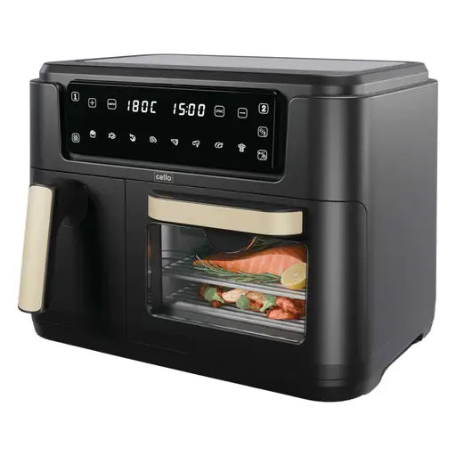 DUAL ZONE AIR FRYER BASKET & OVEN BLACK