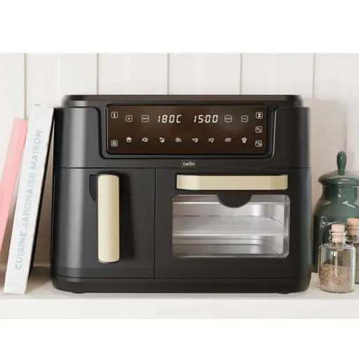 DUAL ZONE AIR FRYER BASKET & OVEN BLACK
