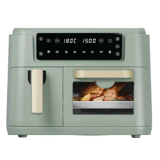 DUAL ZONE AIR FRYER BASKET & OVEN GREEN