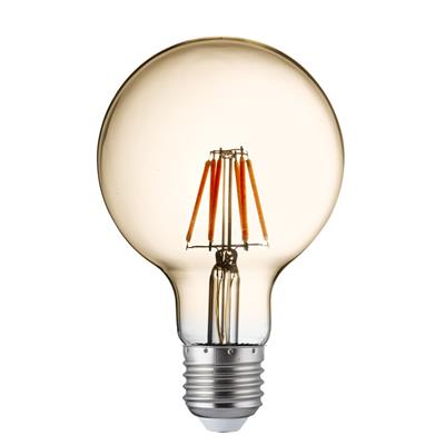 Searchlight  PL3227-6WW Pack Of 5 Dimmable LED E27 Filament Globe Lamp - Amber Glass