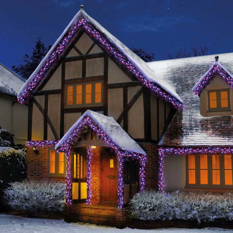 Premier Multi Action 480 LED Cluster Christmas Lights 6.2M Rainbow - Bonus Superstore