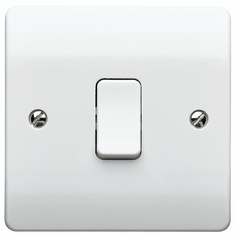 MK K4876WHI 1 Gang 1 Way DP 10A Switch