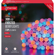 Premier LV221690RBW 300 Rainbow LED Frosted Berry Lights Premier
