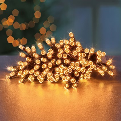 Premier LB131955VG 400 LED Time Lights Battery Operated - Vintage Gold Premier