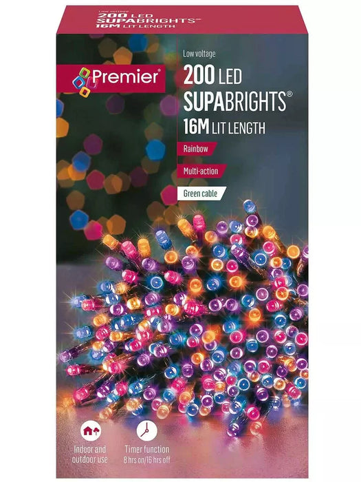 Premier LV162170RBW 200 Multi Action Supabrights LED - Rainbow