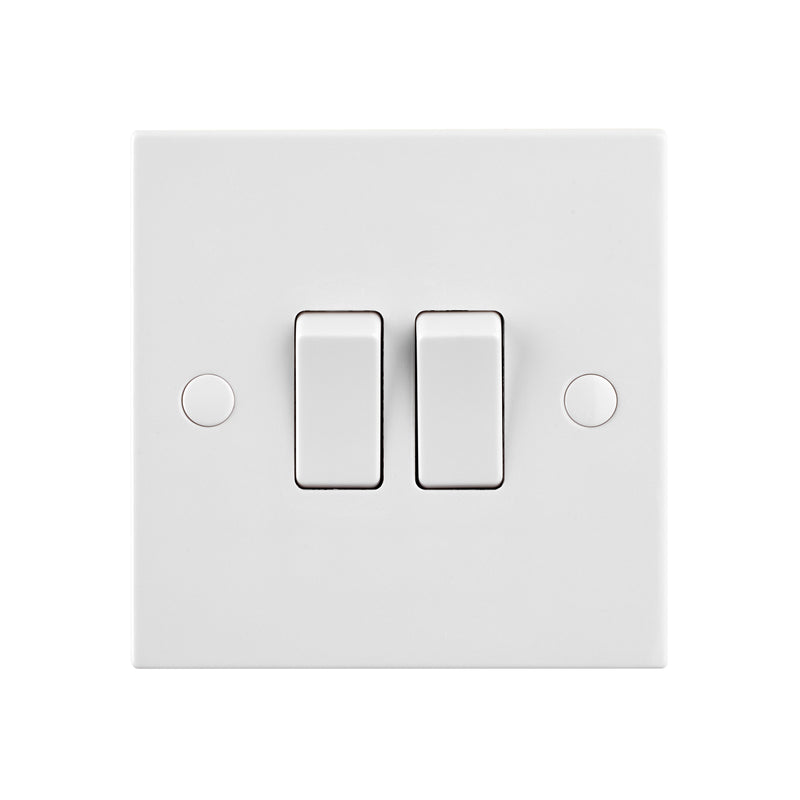 Saxby SE102 Square Edge 10AX 2G 2-Way Switch