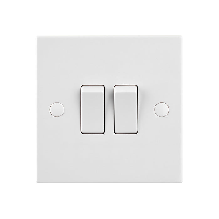 Saxby SE102 Square Edge 10AX 2G 2-Way Switch