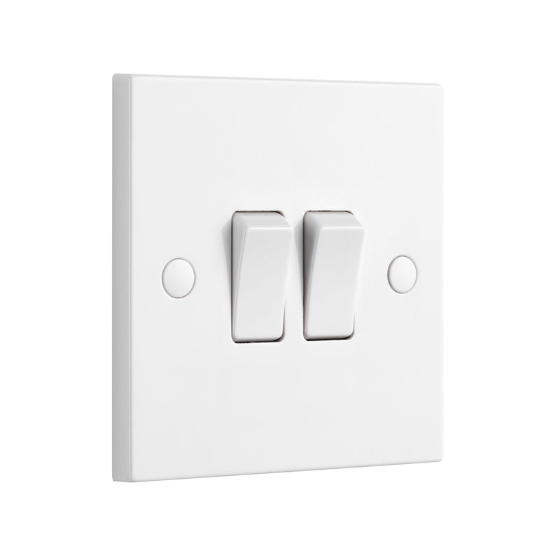 Saxby SE102 Square Edge 10AX 2G 2-Way Switch