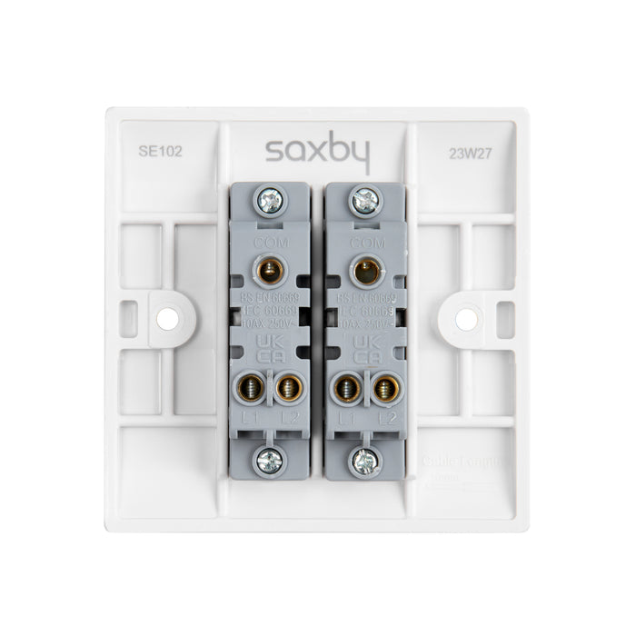 Saxby SE102 Square Edge 10AX 2G 2-Way Switch
