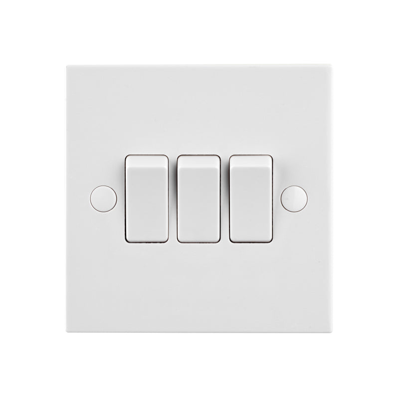 Saxby SE103 Square Edge 10AX 3G 2-Way Switch