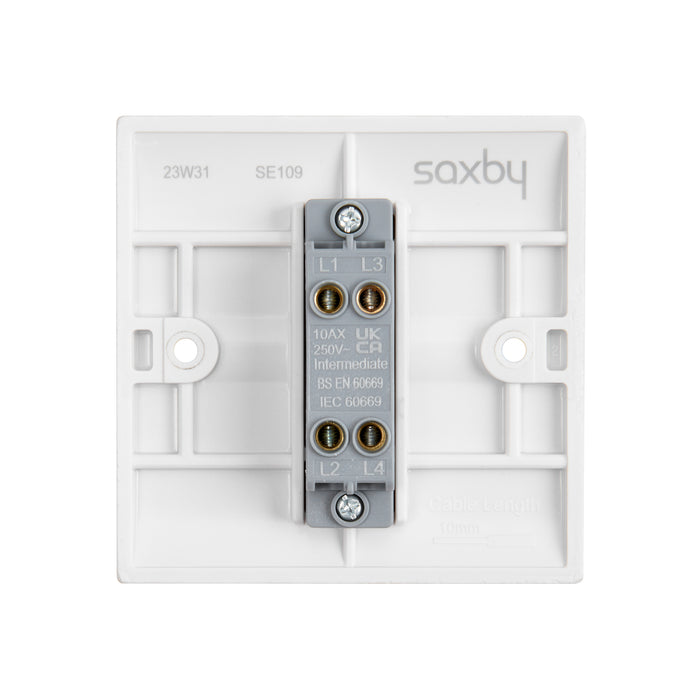 Saxby SE109 Square Edge 10AX 1G Intermediate Switch
