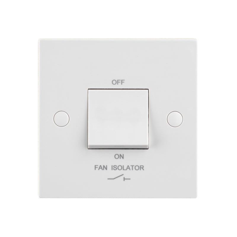 Saxby SE110 Square Edge 10AX 1G 3-Pole Fan Isolator Switch