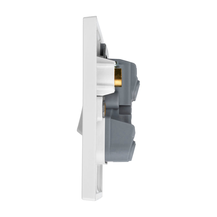 Saxby SE271 Square Edge 20A 1G DP Switch With Neon