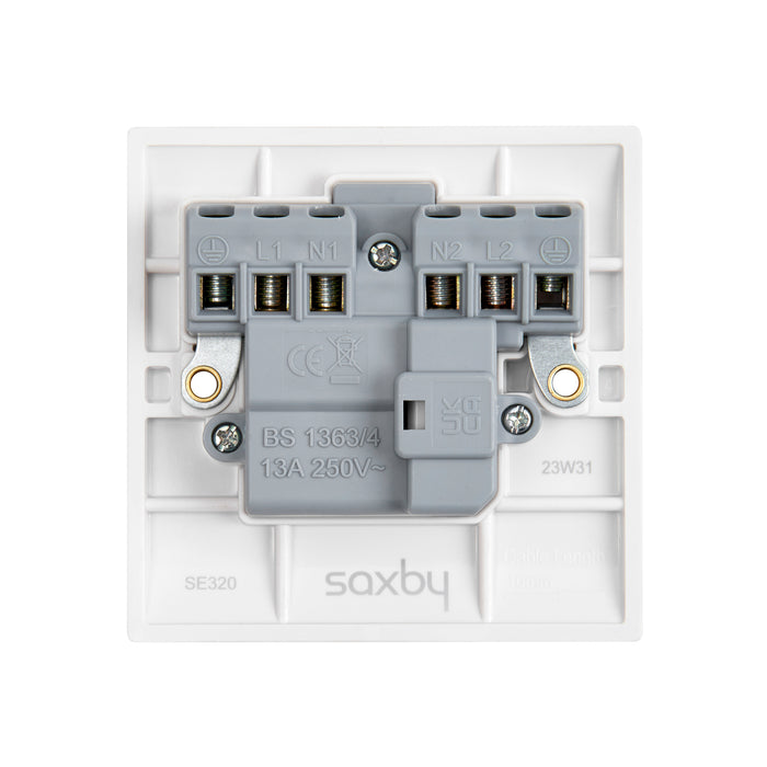 Saxby SE320 Square Edge 13A Switched Fused Spur Unit