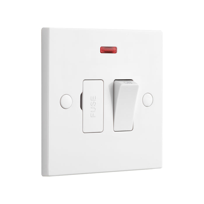 Saxby SE322 Square Edge 13A Switched Fused Spur Unit with Neon