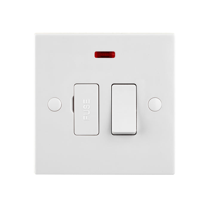 Saxby SE322 Square Edge 13A Switched Fused Spur Unit with Neon