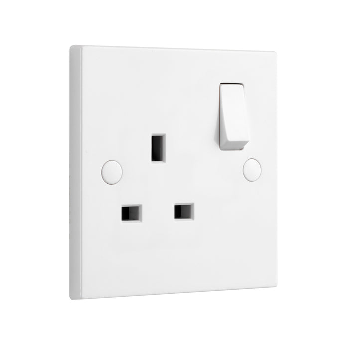 Saxby SE411 Square Edge 13A 1G SP Switched Socket