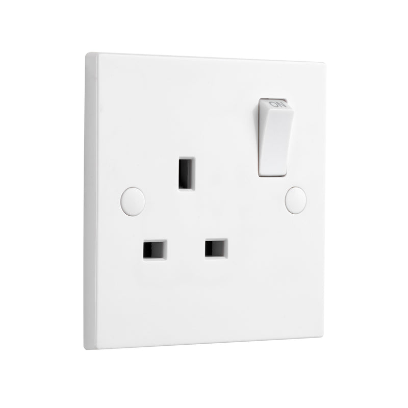 Saxby SE412 Square Edge 13A 1G DP Switched Socket