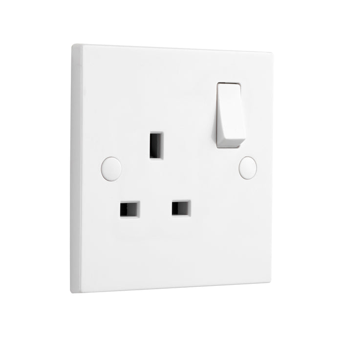 Saxby SE412 Square Edge 13A 1G DP Switched Socket