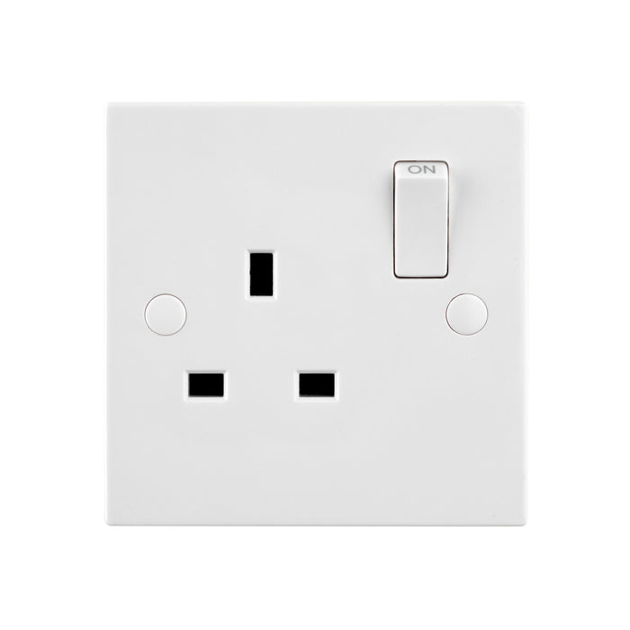 Saxby SE412 Square Edge 13A 1G DP Switched Socket