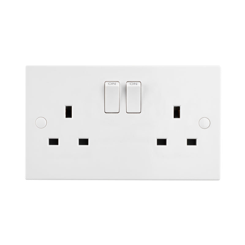 Saxby SE421 Square Edge 13A 2G SP Switched Socket