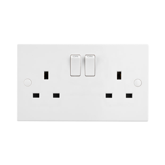 Saxby SE421 Square Edge 13A 2G SP Switched Socket