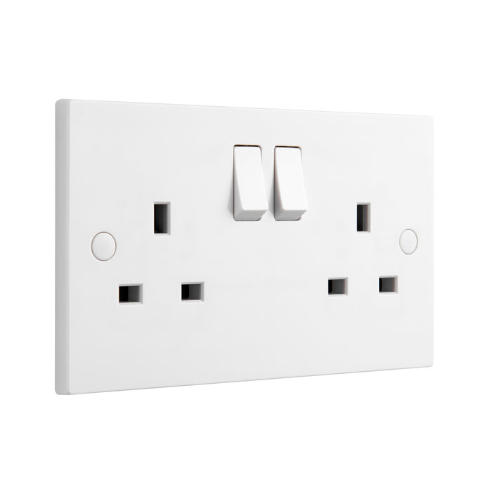 Saxby SE422 Square Edge 13A 2G DP Switched Socket