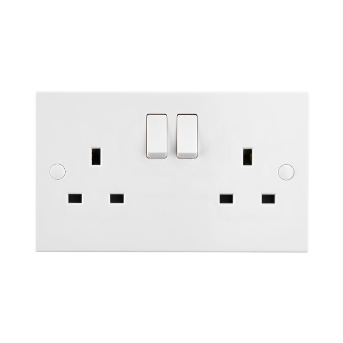 Saxby SE422 Square Edge 13A 2G DP Switched Socket