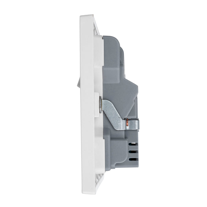 Saxby SE423 Square Edge 13A 2G DP Switched Socket with twin 5V USB