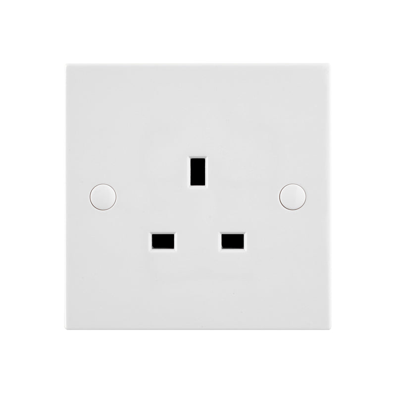 Saxby SE431 Square Edge 13A 1G SP Unswitched Socket