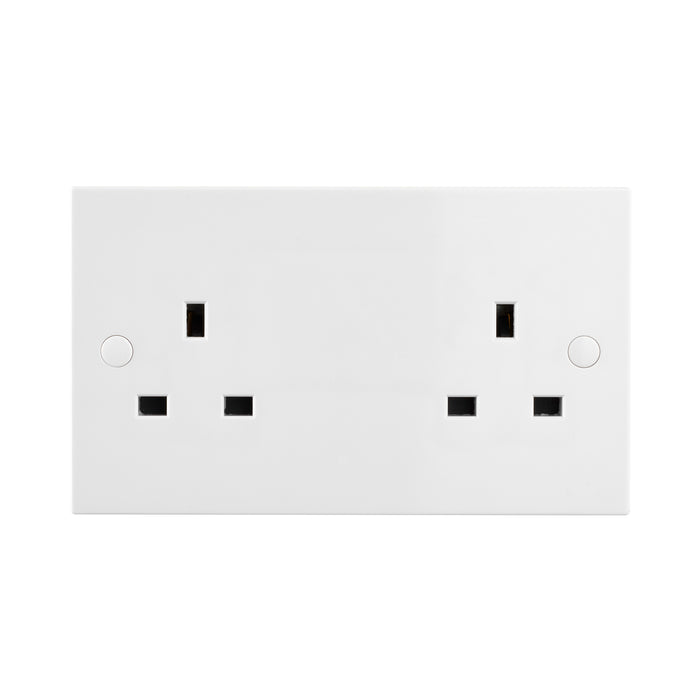 Saxby SE432 Square Edge 13A 2G SP Unswitched Socket