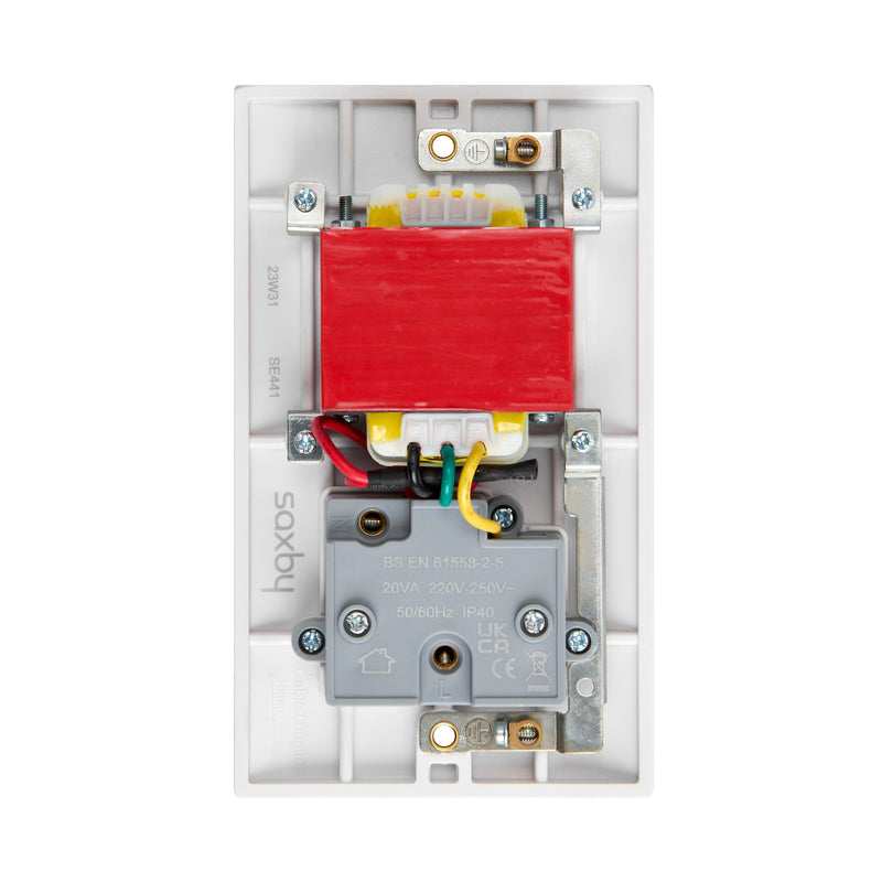 Saxby SE441 Square Edge Dual Voltage Shaver Socket