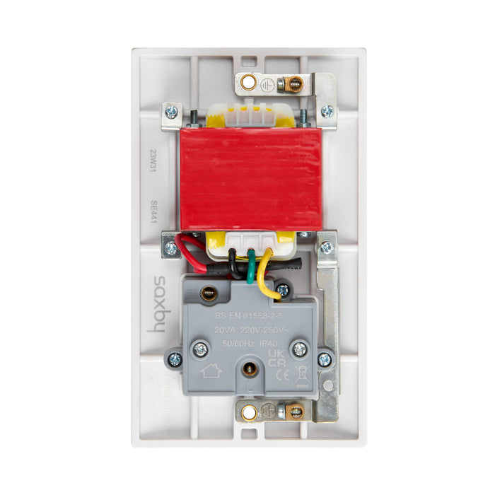 Saxby SE441 Square Edge Dual Voltage Shaver Socket