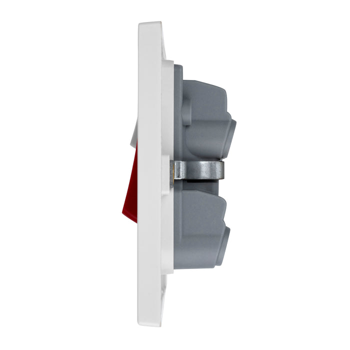 Saxby SE550 Square Edge 45A DP Cooker Switch with 13A Socket