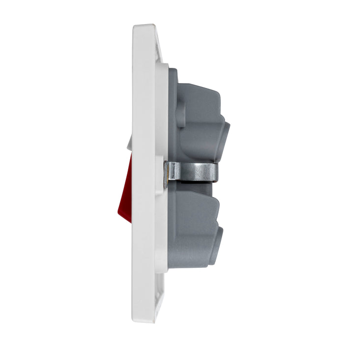 Saxby SE551 Square Edge 45A DP Cooker Switch with 13A Socket with Neon